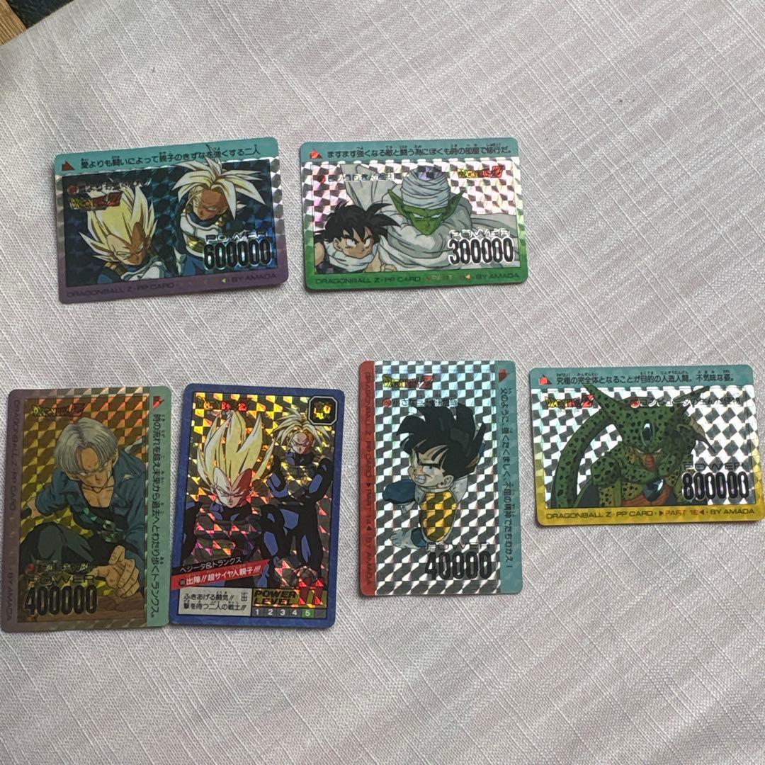 Used Dragon Ball Z Amada PP Card Set of 6