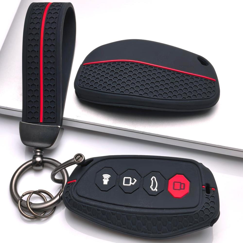Key Fob Cover for Haval H6 Jolion Dargo M6 with Keychain Anti-Scratch Surface Shockproof Structure Soft Grip Texture Easy Install Design