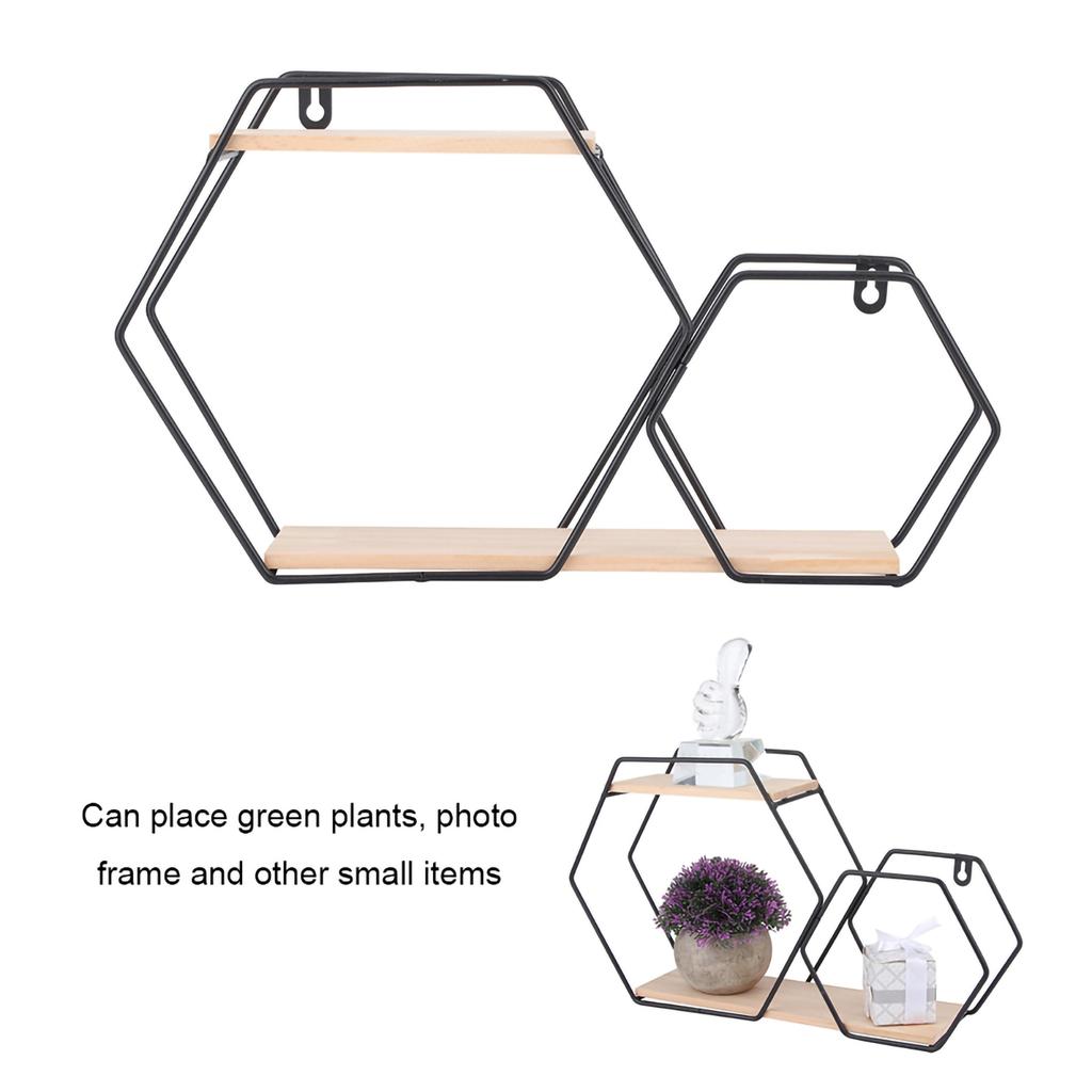 Wall Mounted No Punch Shelves Display Storage Rack Home Office Decoration(Black )