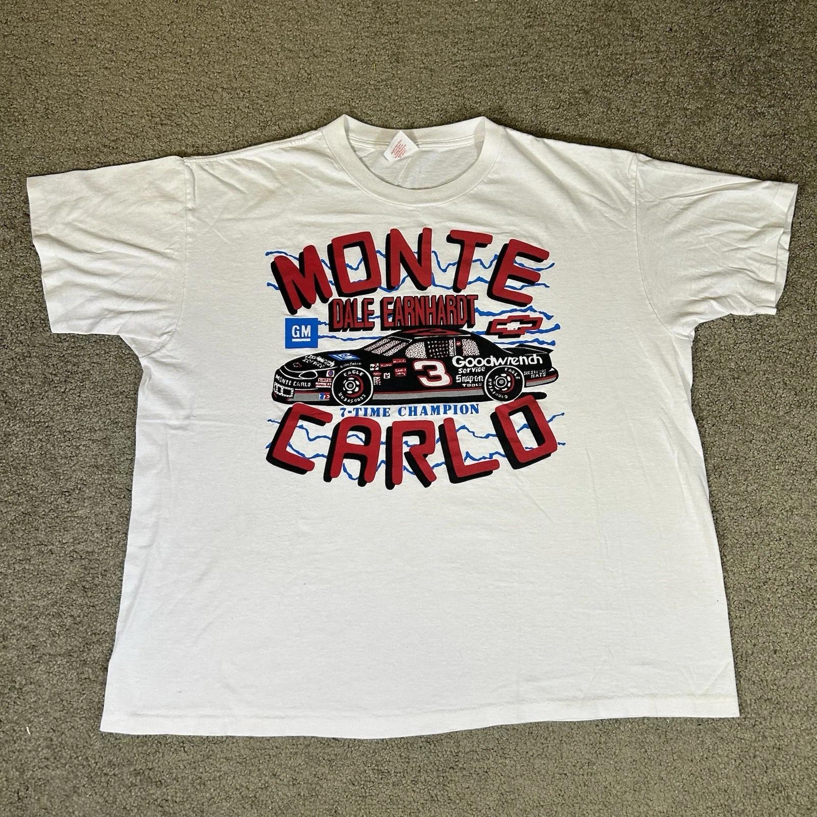 

Vintage 90s NASCAR Dale Earnhardt #3 Monte Carlo Graphic T-shirt Size XL USA XL