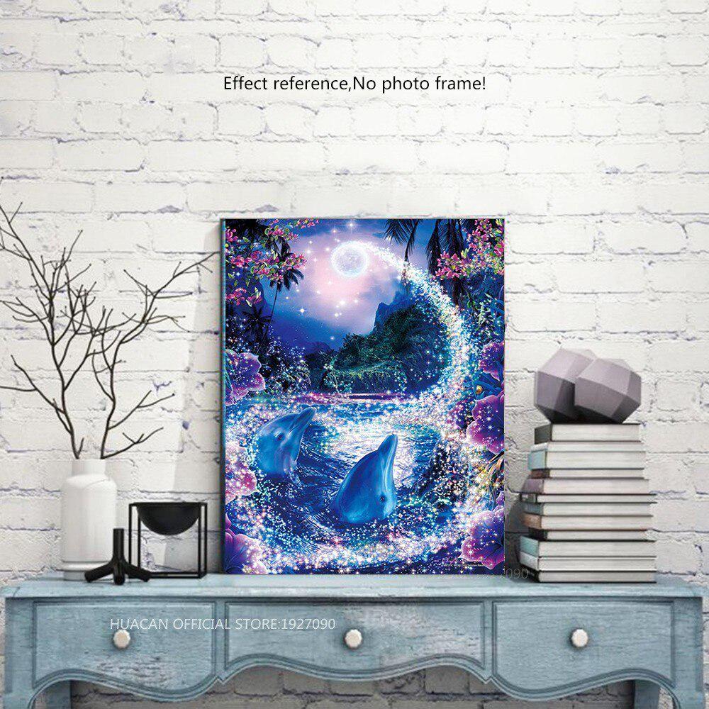 Broderie cu diamante peisaj pictură cu diamante rotund complet sosire mozaic cu diamante poză de vânzare