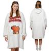 Blanket Sweatshirt Oversize Warm Thick Blanket Sweatshirt 2in1 Capybara Furry [Kb-W41]
