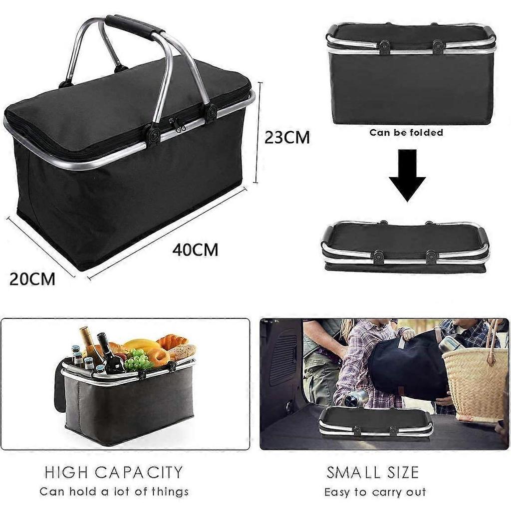 Foldable Picnic Basket Insulated Picnic Basket
