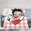 B-Bettys Boops Throw Blanket for Couch  Soft Fuzzy Plush Blanket 50x60 Inch Multi-size Bedspread for All Seasons