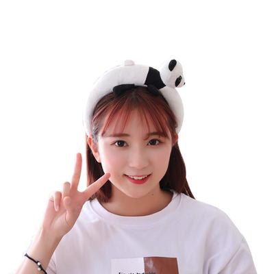 Edostree Animal Fluffy Headband, Hair Ornament, Costume Accessory, Unisex, One Size Fits All, DWFD-01 (Panda)