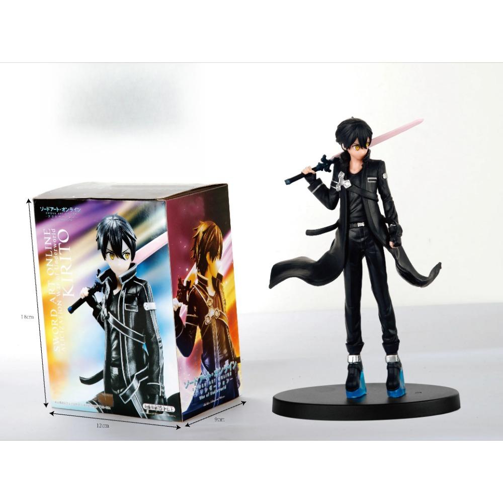 17CM Anime Sword Art Online Kirigaya Kazuto Figur War of Underworld Modell Spielzeug Geschenk Sammlung Yuuki Asuna Actionfigur PVC