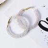 Crystal Hoop Earrings For Women C-shaped Punk Brincos Fashion Jewelry Bijoux Geometric Circle Loop Earring pendientes mujer
