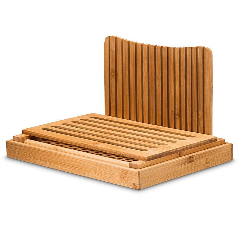 Foldable Bamboo Wood Bread Slicer Cutter Toast Loaf Cutting Guide Slicing Maker