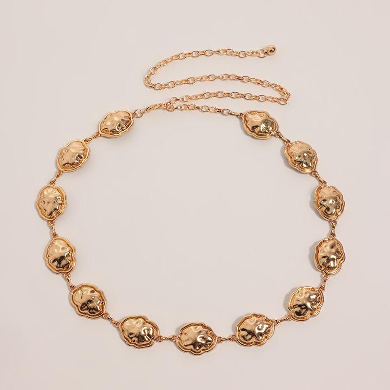 High-end Female Waist Chain Fashion Cloud Waist Chain Cute Female Cartoon Metal Waist Chain Retro Carved Female Waist Chain