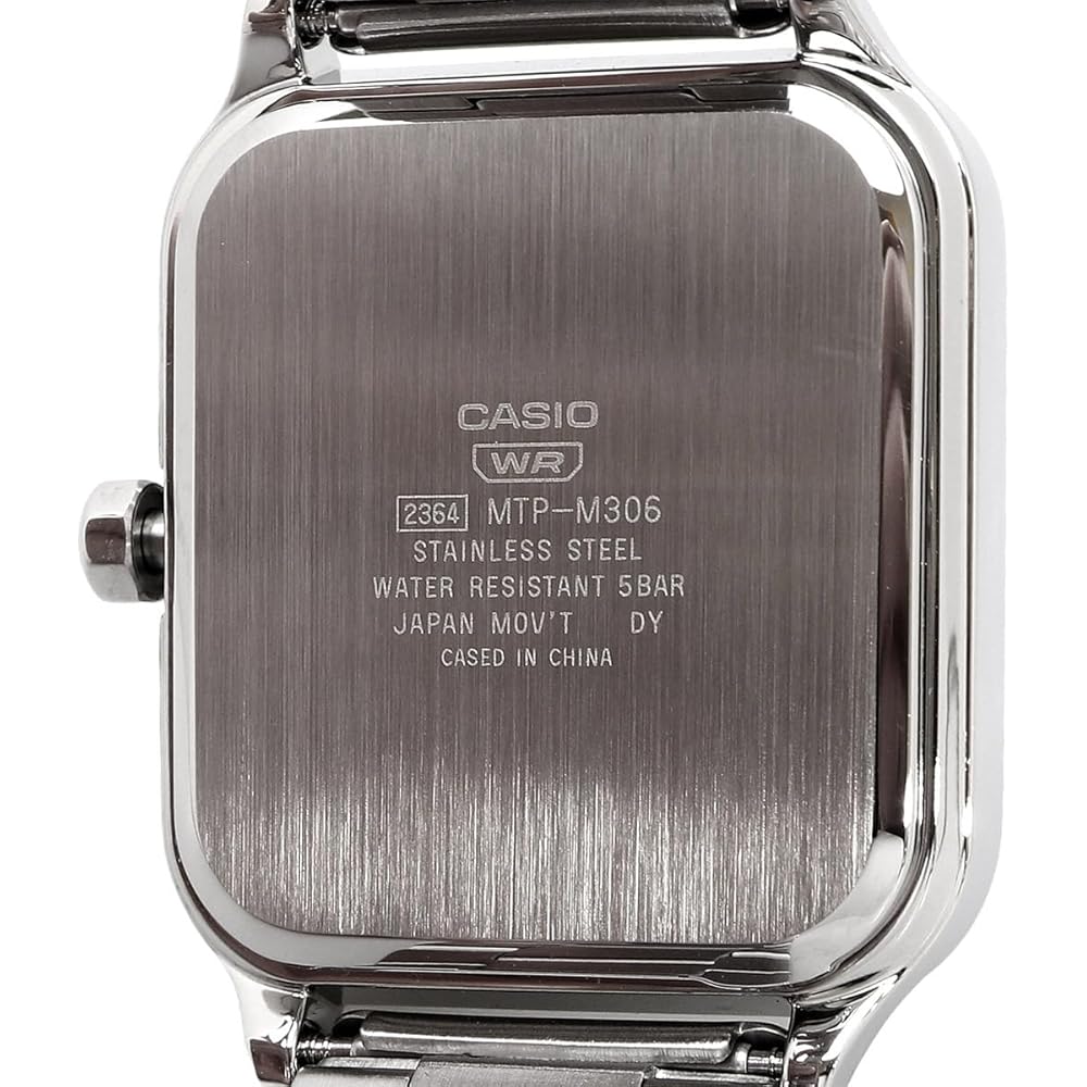 Casio Standard Round Rectangle Multi-Function Analog Men's Watch 24-Hour Display Metal Mesh Band Gray