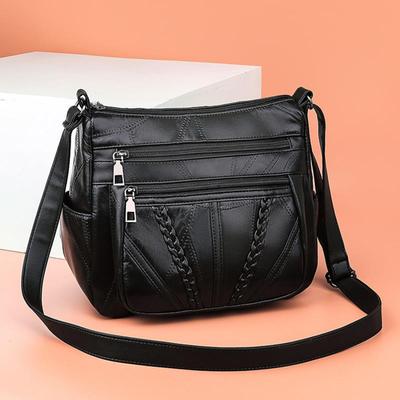Nuova borsa casual da donna, borsa a tracolla da donna, in morbida pelle PU, di alta qualità, multi-tasca