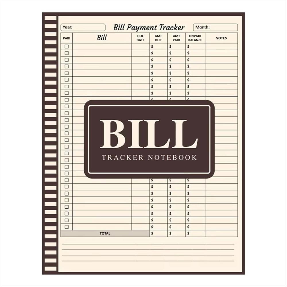 Financial Budgeting Bill Tracker Notebook  for Families Money Managers