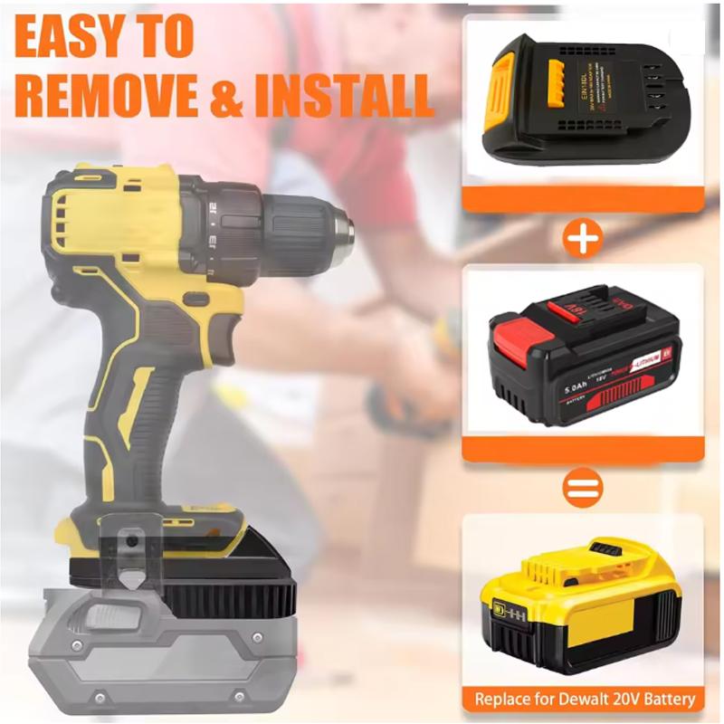 For Einhell To for Dewalt Adapter for Einhell 18V Li-ion Battery Converter To for Dewalt 20v Battery Cordless Power Tools Drill