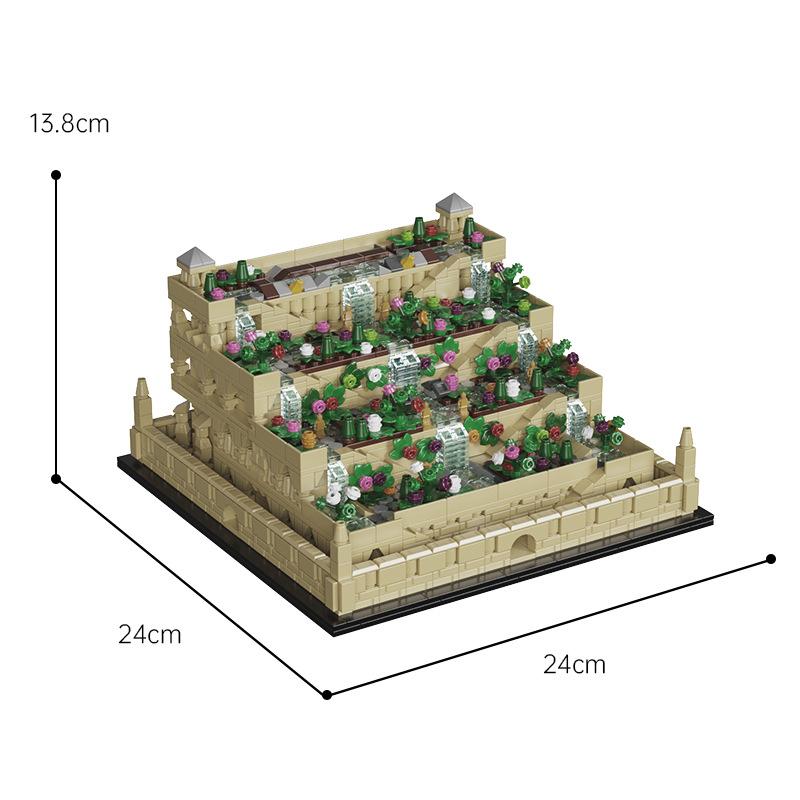 

Legendary ancient architecture Street View Model MOC Building Bricks hanging gardens of babyloned Modular Technology Assemble