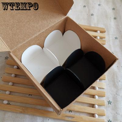WTEMPO 100PCS Valentine's Day Chocolate Paper Trays Folding Paper Flower Trays Creative Mini Cake Inside Boxes Paper Trays