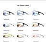Kapvoe Unisex Color-Changing Cycling Sunglasses – Red-Blue Coated for Mountain & Road Biking