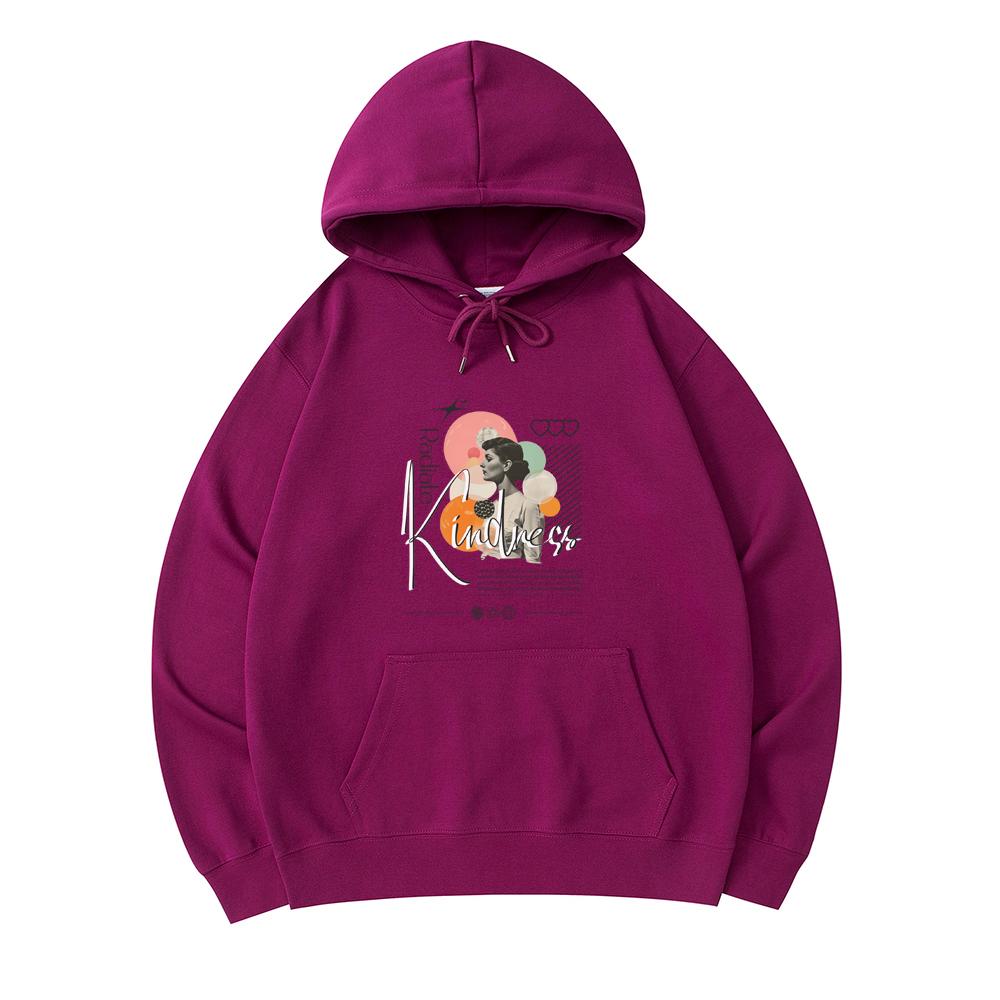 

300 GSM Men s Cotton Hoodies Kindness Print Premium Cotton Sweatshirt XS армия зеленый