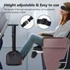 Darohz Airplane Foot Rest Memory Portable Travel Foot Stable Black (Thick Cotton) - Hammock, Adjustable, Foldable, Base,