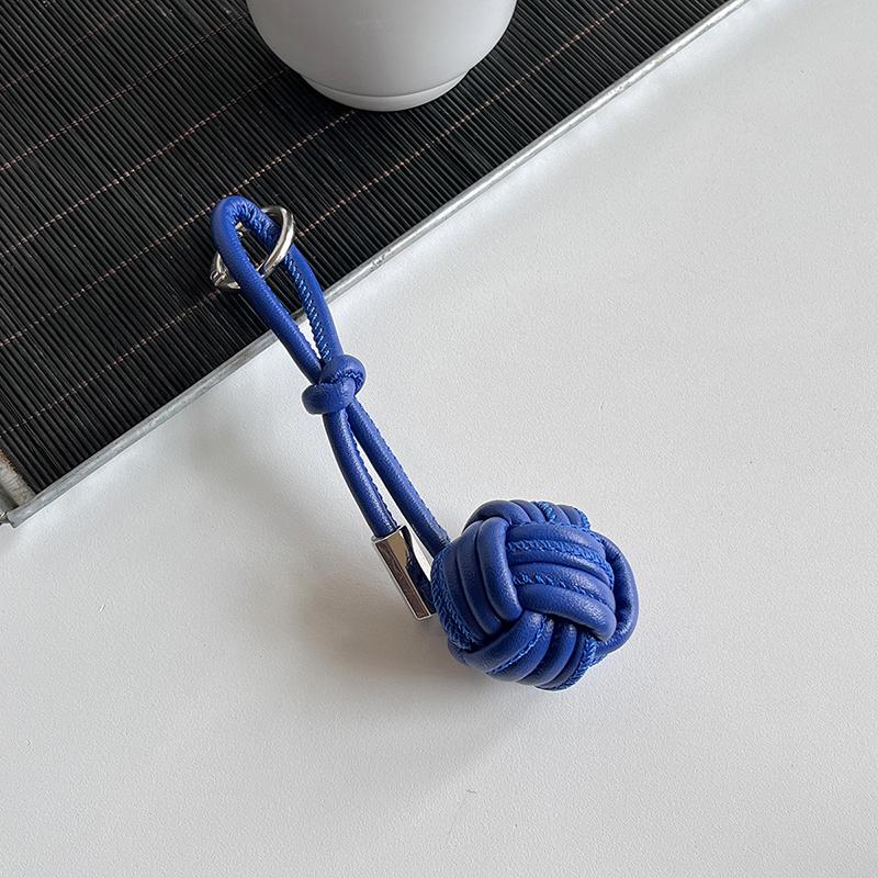 Elegant Ball Keychain Versatile Leather Phone Lanyard Bag Charms Pendant Car Key Ring Backpack Decoration Accessories Gifts