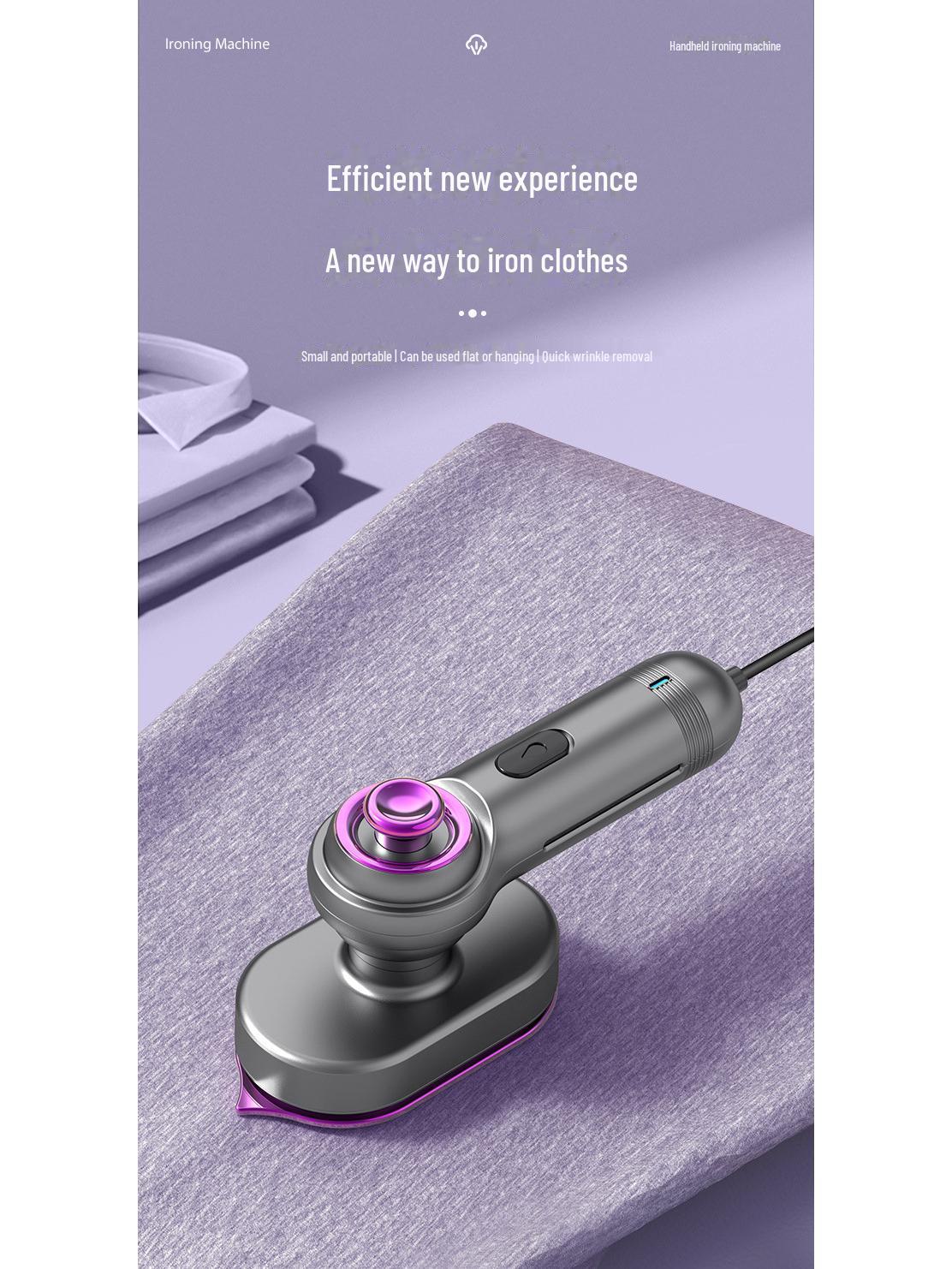 

Компактный вращающийся ручной электрический утюг серый