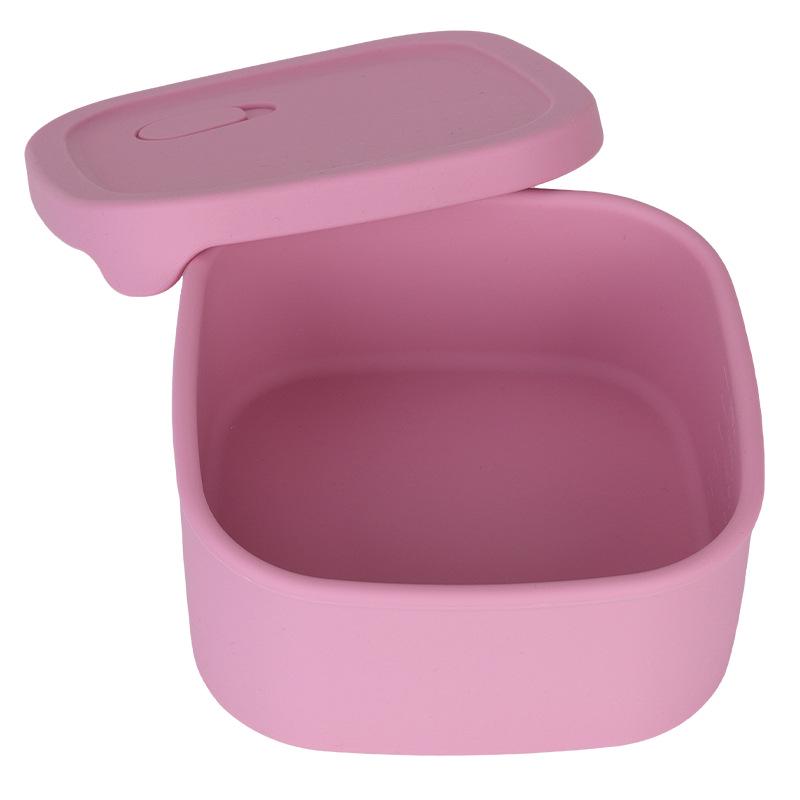 Customizable Silicone Lunch Box with Multiple Capacities, Microwave & Fridge Safe, Perfect for Office Workers & Students
