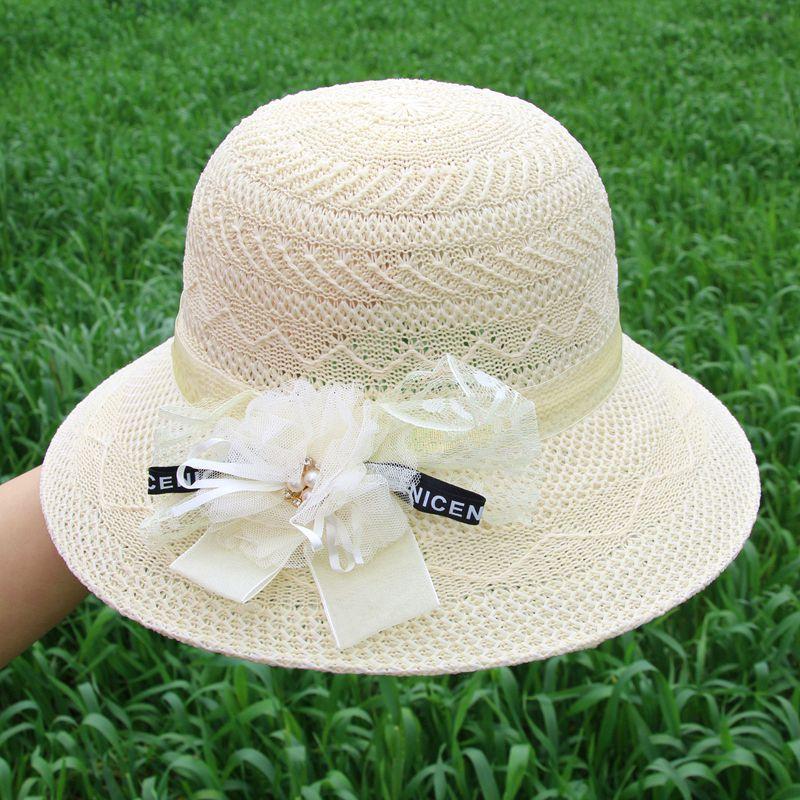 Hat Women's Sunscreen Sun Hat Summer Foreign Versatile Big Eaves Straw Hat Women's Scenic Spot Stall Seaside Beach Hat