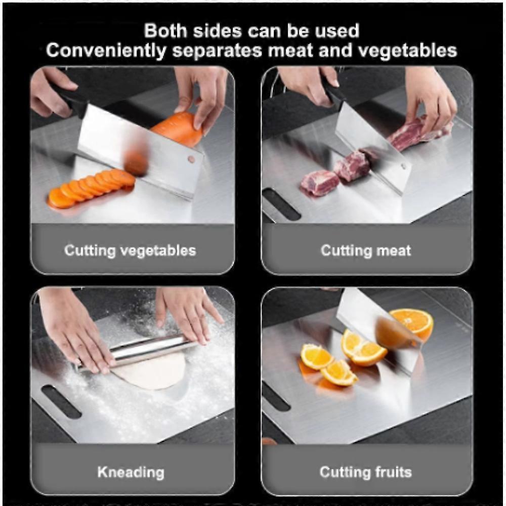 Stainless Steel Thickened Cutting Board Antibacterial Mildew-proof Kneading Dough Board Kitchen Fruit Vegetable Cutting Board