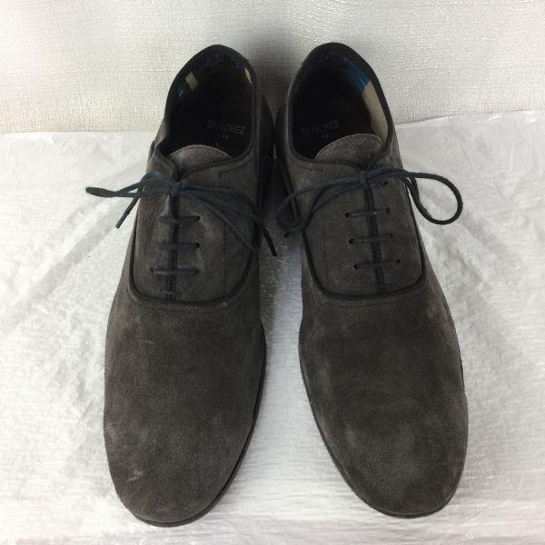 LLOYD SANCHEZ Made In Germany Suede Leather Plain Toe Shoes Dark Brown Size 7 40.5(USED)