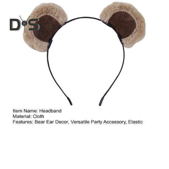 Opaska na uszy wiewiórki pluszowy miś ozdoba na uszy dziewczęca elastyczna konstrukcja opaska na głowę z motywem zwierzęcym makijaż nakrycie głowy