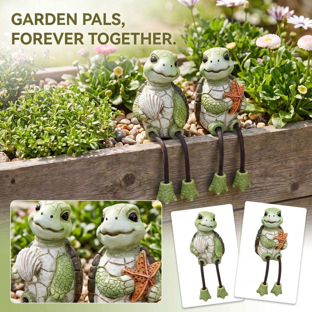 Tierpaar Resin-Figur mit baumelnden Beinen für die Außendekoration im Garten