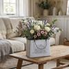 Vintage Distressed Handbag Flower Pot Wear-resistant Flower Vase Iron Art Vase Plant Bucket Decorative Pot Flower Container
