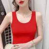 Enkel og elegant dame-plussstørrelse slim fit ensfarget tanktopp for vår og sommer - Bruk som base eller ytre lag, spaghettistropper med gjenger