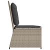 Garden Bench Light Grey Poly Rattan