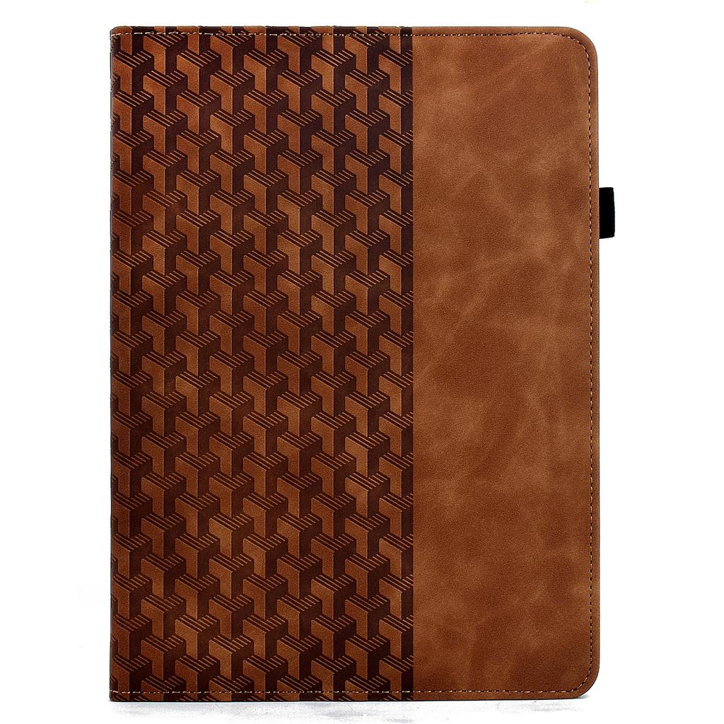 For iPad (2025)/10.9 (2022) Case Rotating Stand Building Block Imprinted Leather Tablet Cover