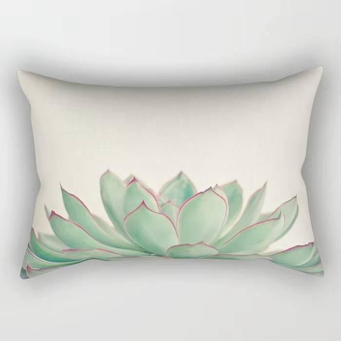 30*50cm Tropische Blume Pflanzenmuster Gedruckter Dekorativer Kissenbezug Schlafzimmer Wohnzimmer Zuhause Rechteckiger Kissenbezug Kissen
