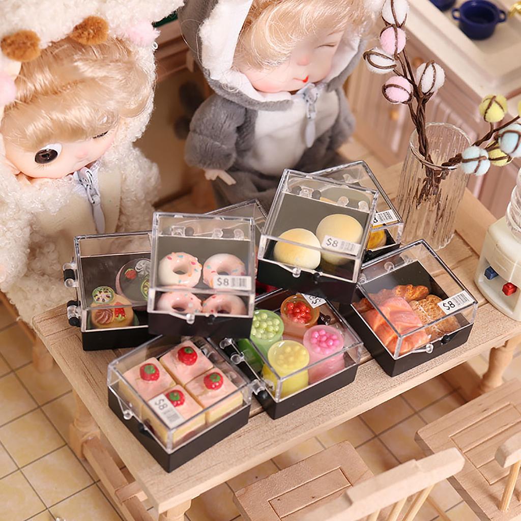 1:12 Scale Cute Dollhouses Dessert Cake Model Indoor Furniture Simulations Plastic Pretend Play Toy Model Toy for Girl
