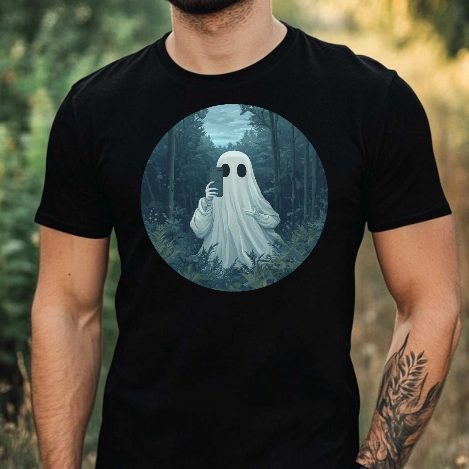 T-Shirt Herren Geister Selfie Motiv Baumwolle Größe XS bis 5XL L