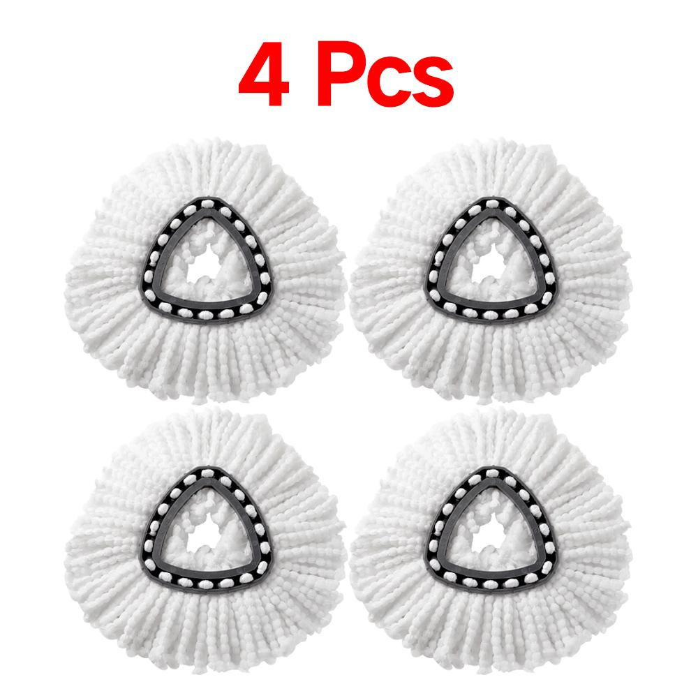 White Mop Head Cloth Replacement Microfiber Mop Refills Spin Mop Cloth Replacement Head for Vileda O-cedar Replacement Mop Heads
