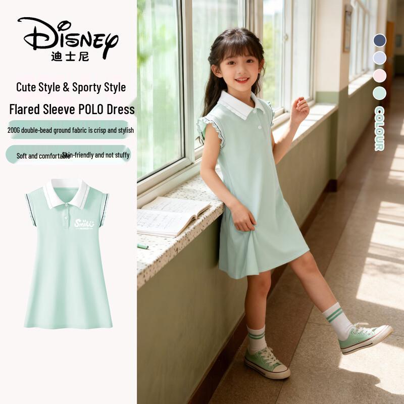 Disney Girls' Flutter Sleeve Polo Dress
