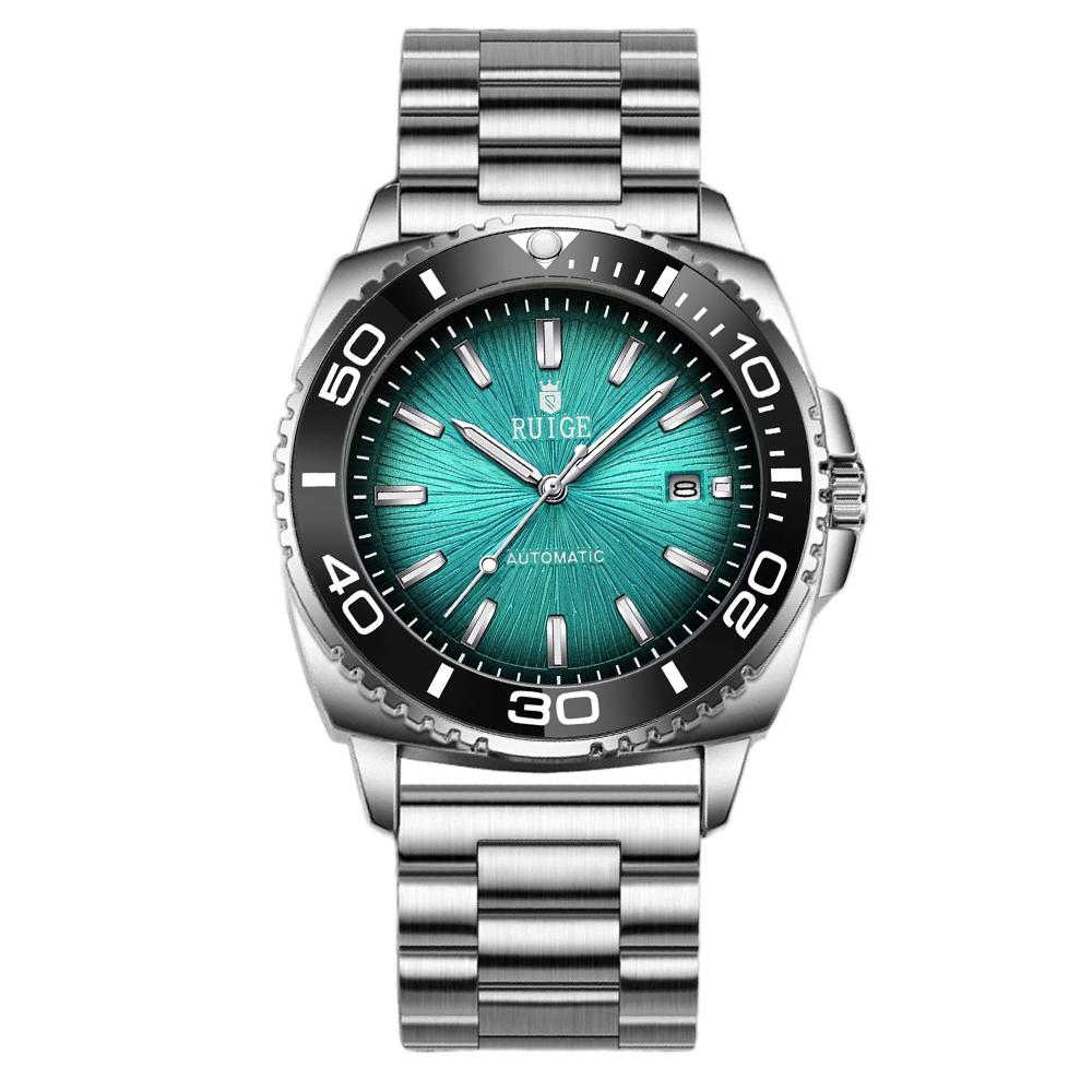 Men's Fully Automatic Mechanical Watches Calendar Stainless Steel Fashion Men's Night Light Waterproof Watch