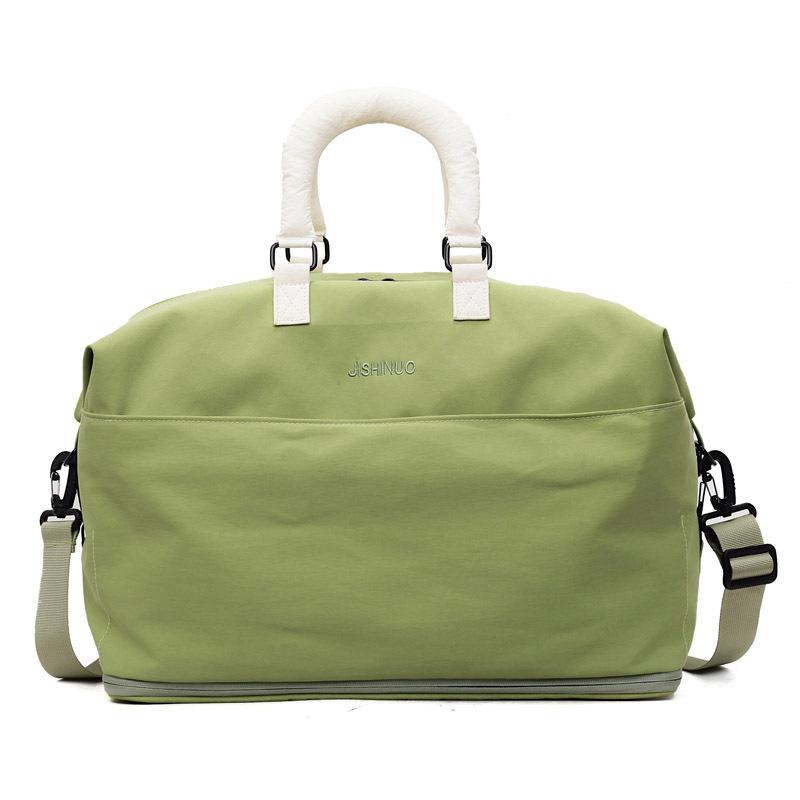 

Travel bag women s fashion large capacity dry and wet separation light messenger sports fitness bag travel expandable luggage bag зелений