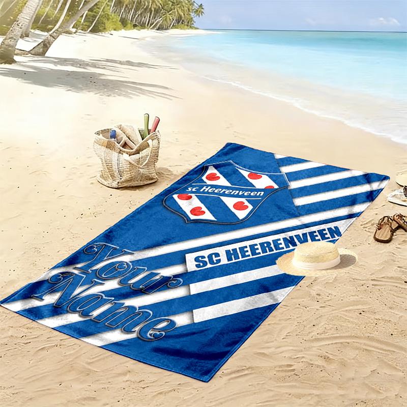 Name Custom Heerenveen Print Beach Towel, Large Soft Quick Dry Towel for Beach Camping Swimming