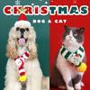 Pet Yarn Christmas Scarf Striped Ball Christmas Tree Snowman Reindeer Cartoon Hat Accessories Dog Scarf Puppy Accessories