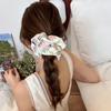 Colorful Floral Scrunchies Satin Hair Ropes Temperament Embroidery Hair Scrunchies  Hair Accessory