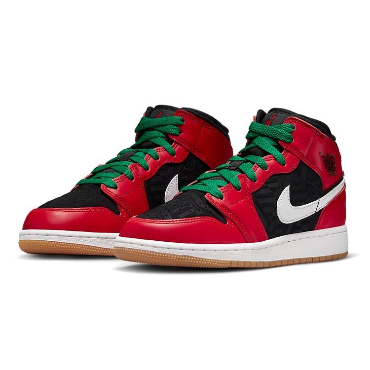 (GS) Air Jordan 1 Mid SE 'Christmas' Kids' DQ8418-006