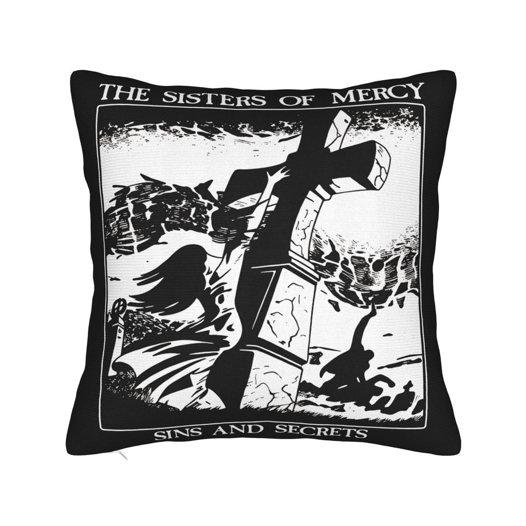 Band Sisters of Mercys Pillow Case Comfy Pillow Cover For Living Room Sofa Kawaii Cushion Cover