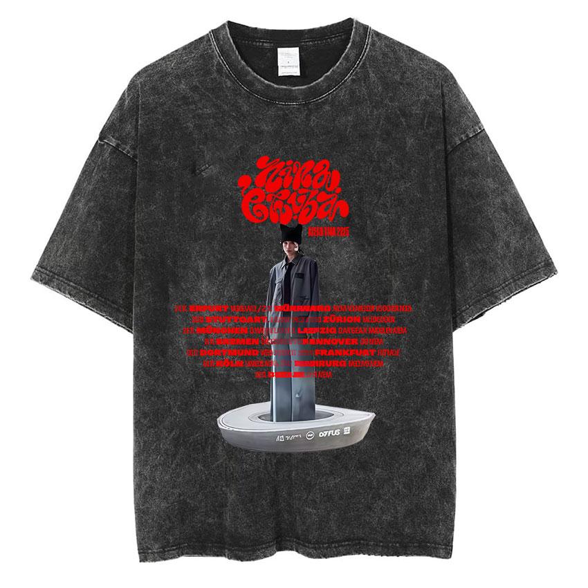 Nina Chuba Arena Tour Vintage Washed TShirt Men Women Harajuku High Quality Cotton T Shirt Hip Hop Clothing Oversized Tees