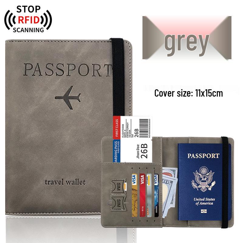 Customizable Multi-Color PU Leather Passport Holder Set