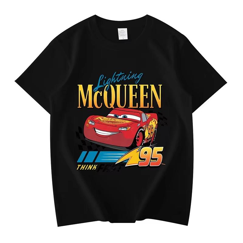 Cars Lightning McQueen Print Fashion Clothing Anime Casual TShirt Women Unisex Cotton Plus Size Loose Short Sleeve TShirt