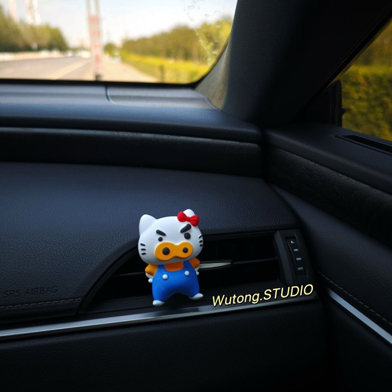 

Zuowen Kt Cat Aromatherapy Gypsum Car Air Vent Fragrance Car Fragrance Diffuser Stone for Girls Car Interior Zuemon Kt